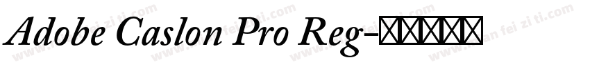Adobe Caslon Pro Reg字体转换